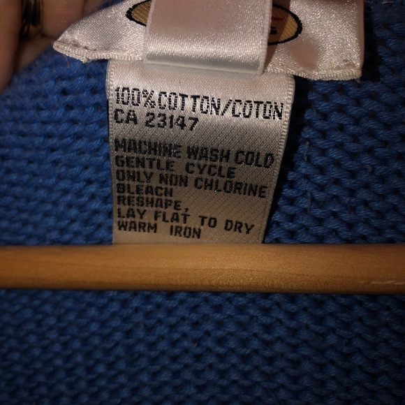 Talbots cotton sweater. Size XL. Vintage vneck shaker style sweater - Picture 5 of 10